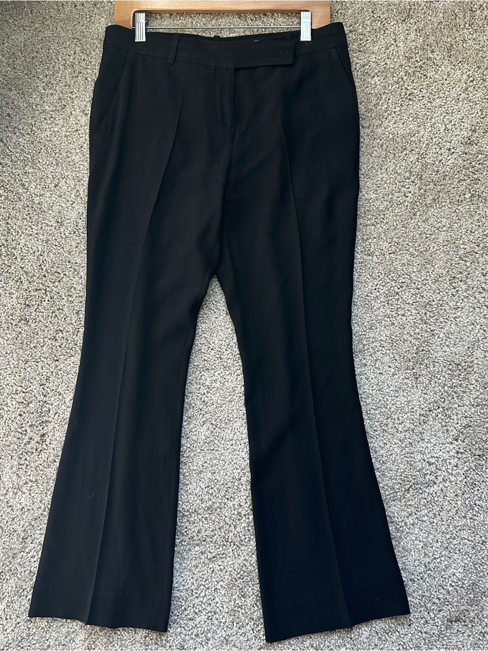Signature Alexander McQueen Leaf Crepe Cigarette Trousers In Black Size 42 A56